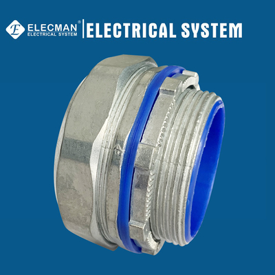 2" Zinc Insulated Straight Liquid Tight Flexible Conduit Connector