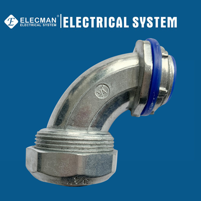 Insulated Liquid Tight Connector 90 Degree Type Zinc 3/4" UL Listed