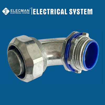 Zinc Die Cast 1 In. 90 Degree Liquid Tight Flex Watertight Connector