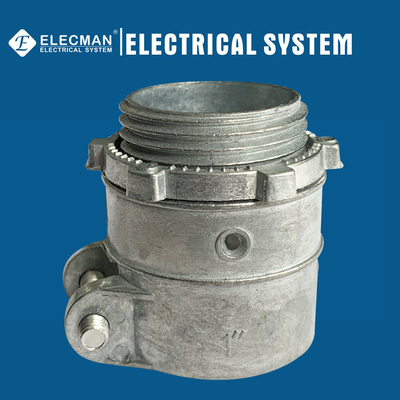 Zinc Straight Squeeze Connector 1 Inch Flex To Box Connector