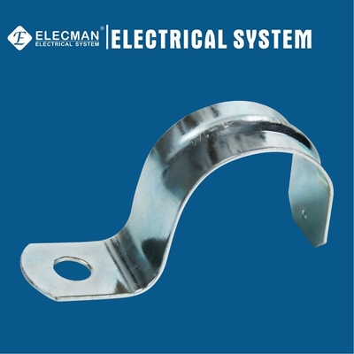 1-1/4 Inch Zinc Plated Steel One - Hole EMT Strap Conduit Fitting