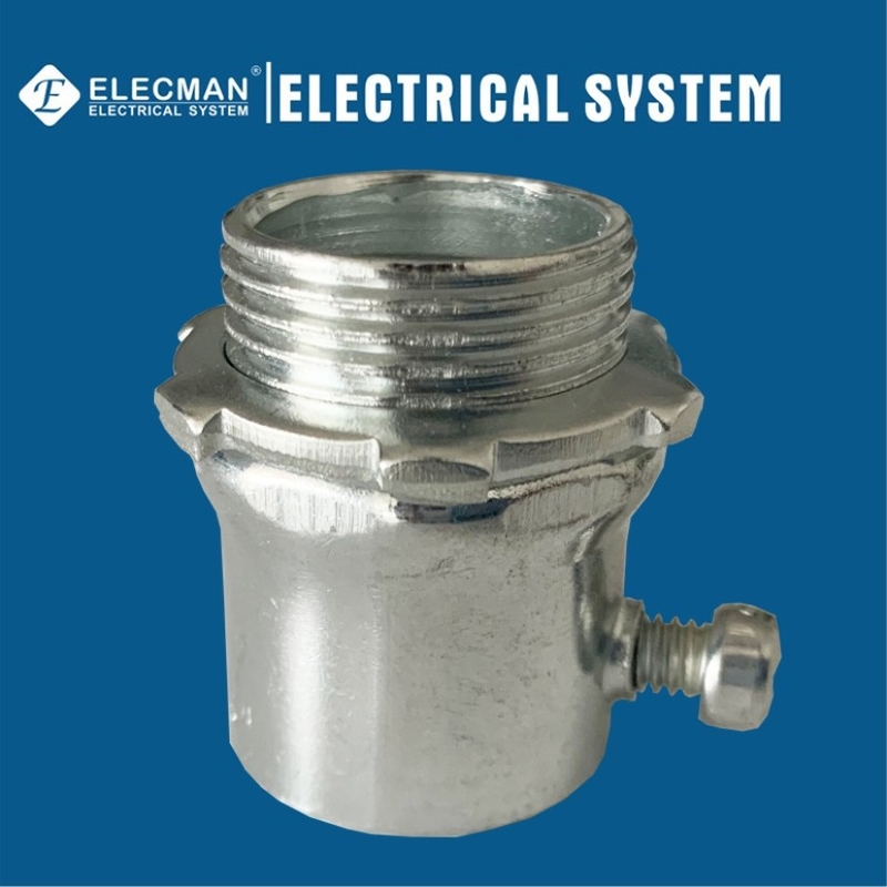 Zinc Plated Steel EMT Conduit Fittings EMT Screw Connector Set