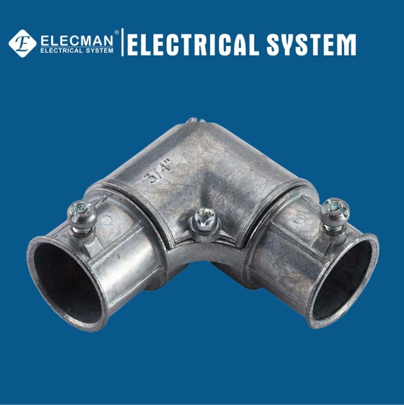 ZEC Zinc EMT Conduit Fittings 90 Degree Corners Coupling Set Screw Type