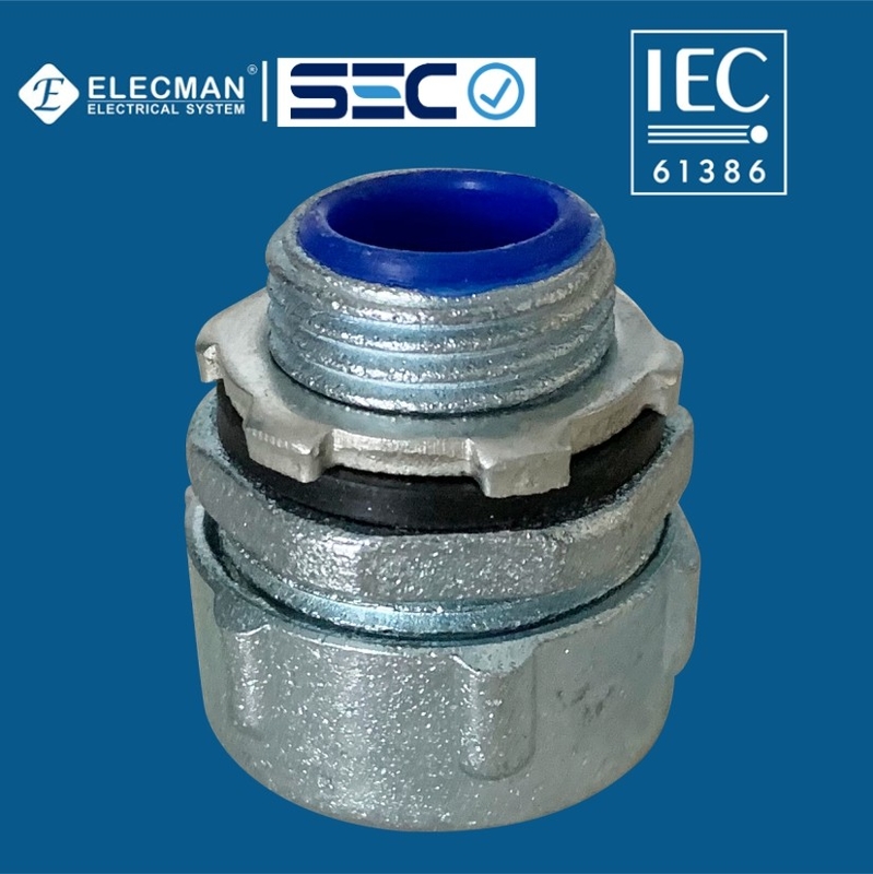 Flexible Zinc IEC 61386 Conduit Fittings Liquid Tight Flex Connector Straight