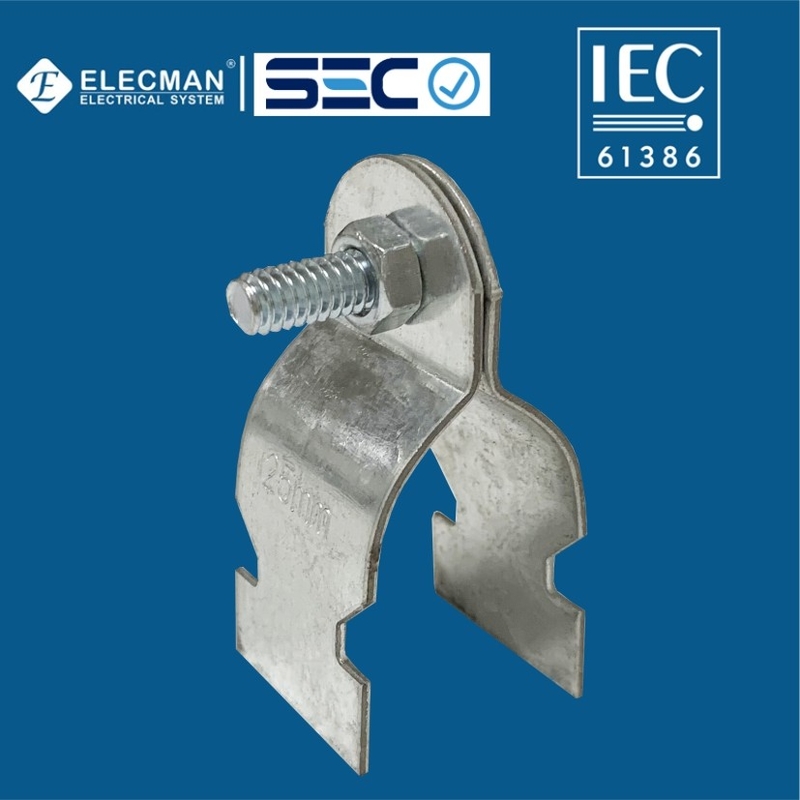 20mm-50mm Universal Steel IEC 61386 Conduit Fittings RC Pipe Strut Clamp Two Pieces