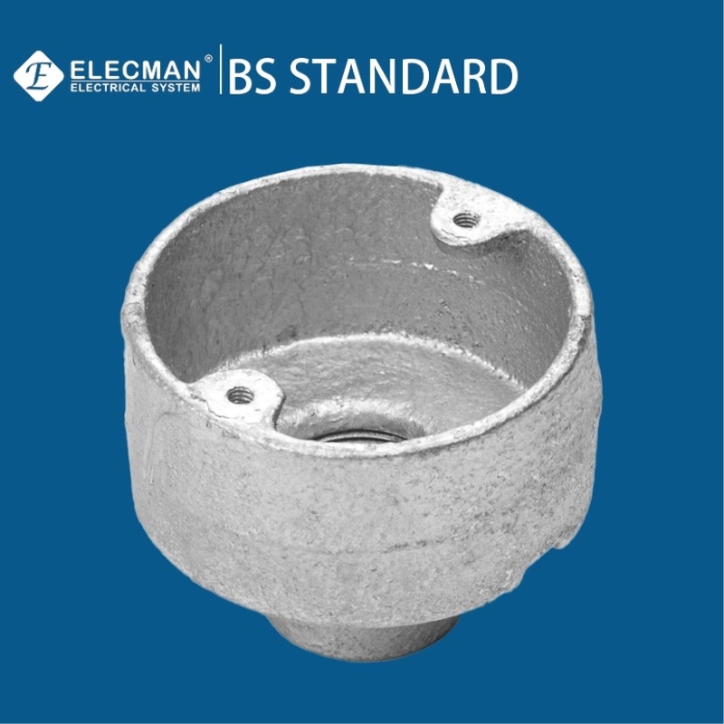 Elecman Electrical Back Outlet Malleable Iron Boxes For Conduit Threaded type