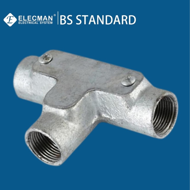 Galvanized BS4568 20mm-25mm Inspection Tee 90 Degree Type