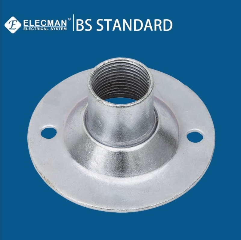 BS4568 Circular Conduit Female Dome Cover 20mm-25mm Galvanized Steel