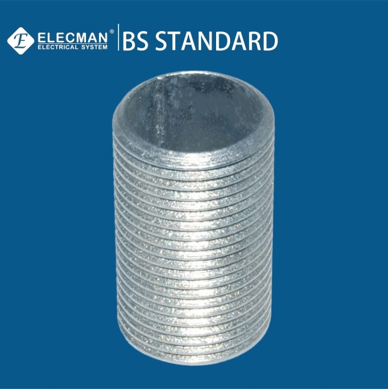 2 Inch Malleable Iron And Steel Fittings Electrical Close Nipple Zinc Plated