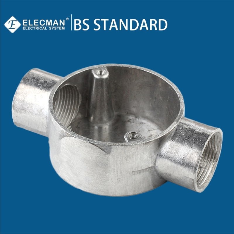 BS4568 20mm-32mm Aluminum Through Outlet Box Two Way Type