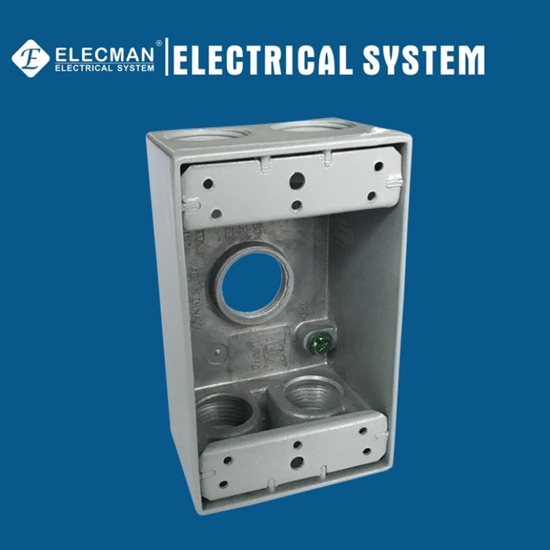 5 Outlet Outdoor Weatherproof Outlet Boxes 1 Gang Aluminum