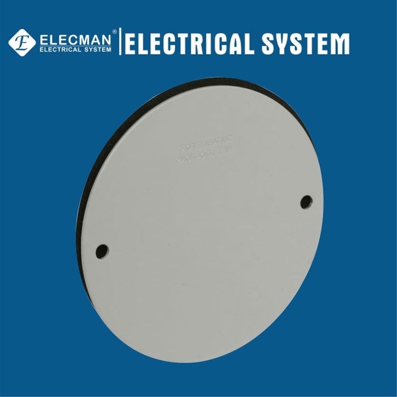 Electrical Blank Weatherproof Outlet Cover Exterior Receptacle Cover Aluminum Round