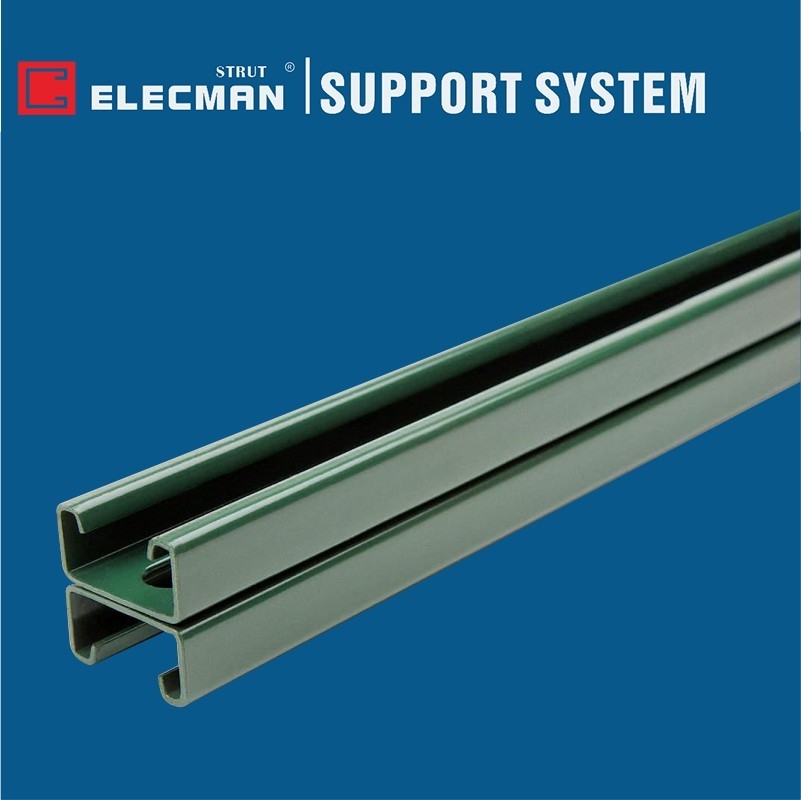 ELECMAN Back To Back Strut Channel Systems Green Power Coated