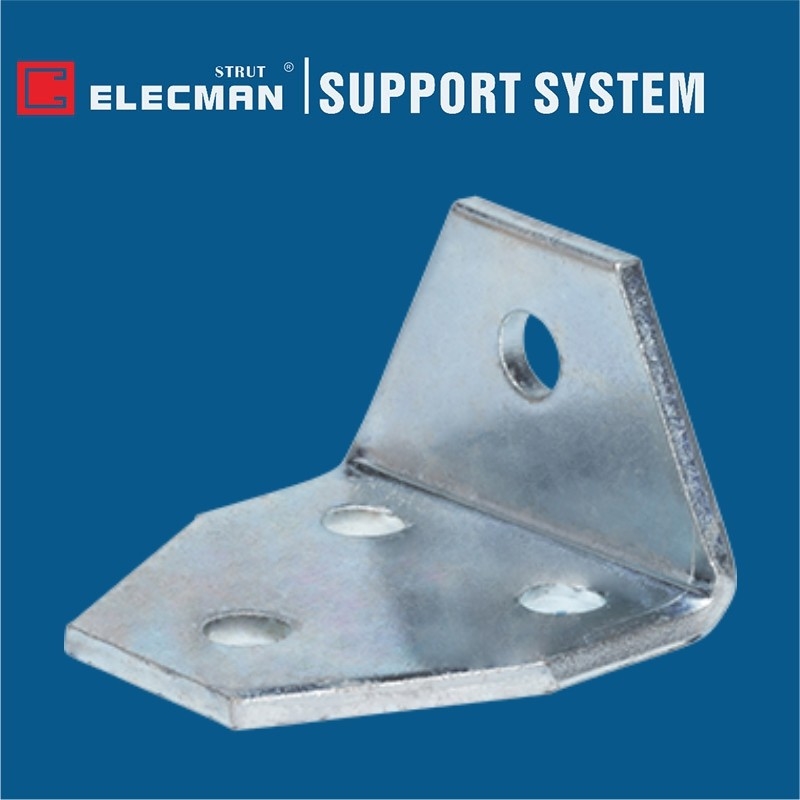 4 Hole Galvanized Steel metal Strut Angle Fittings L Bracket Connector