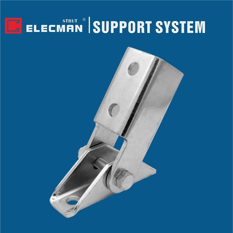 Single Strut Channel Braces Adjustable Corner Bracket Galvanized Steel