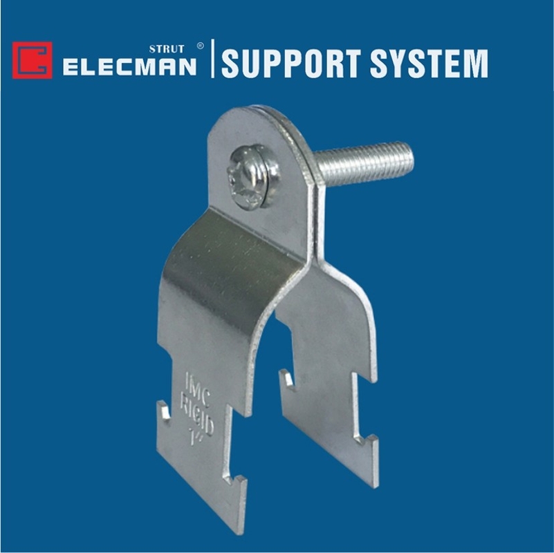 Galvanised Steel Conduit Strut Clamps Universal IMC Rigid Strut Strap 1/2"-4"