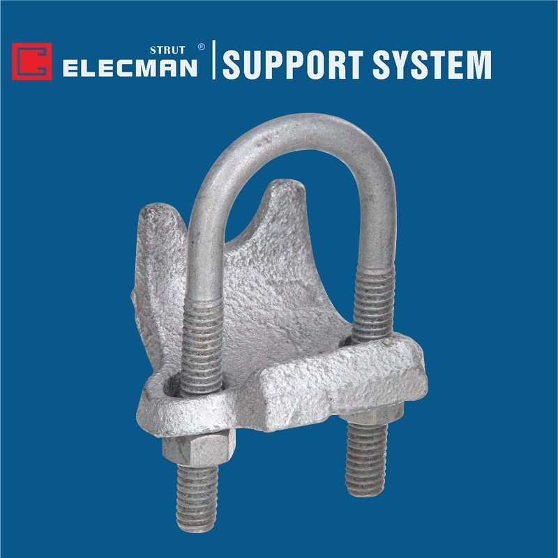 Malleable Iron U Bolt Right Angle Conduit Pipe Strut Clamps 1/2 Inch-4 Inch