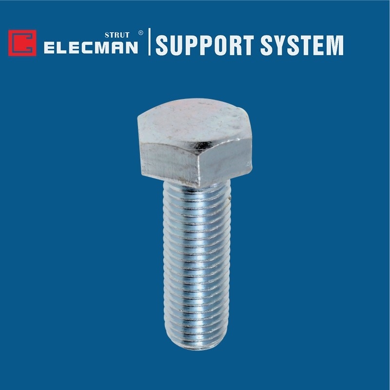 Galvanized Carbon Steel Hexagonal Strut Fasteners Head Cap Screw