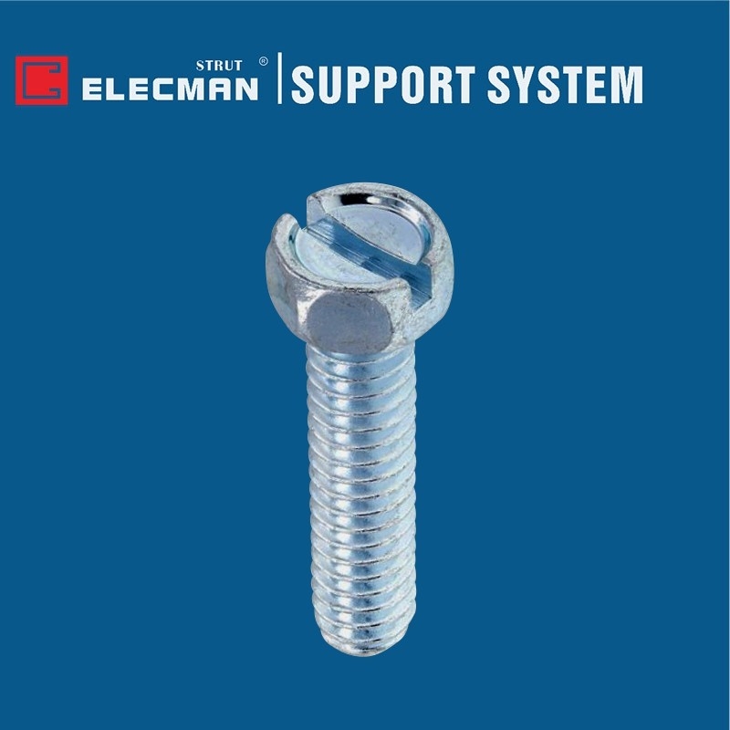 M4 - M12 Slotted Hex Head Cap Screw Galvanised Carbon Steel