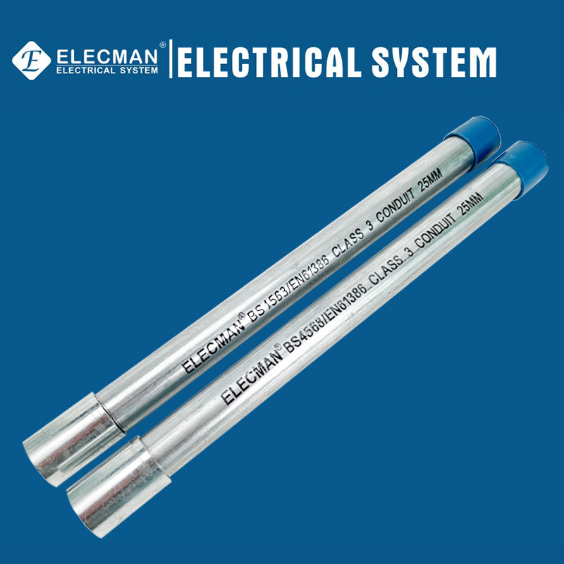 Class 3 Pre Galvanised Steel Electrical Conduit Pipe BS4568 25mm