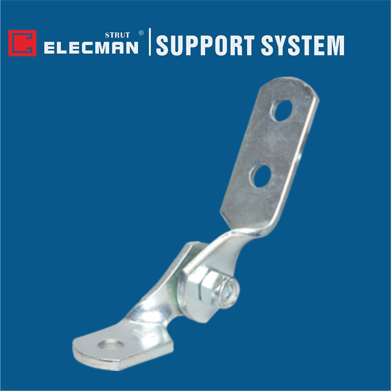 3 Hole 45 Degree Angle Strut Bracket Hinge Connector Galvanized Steel