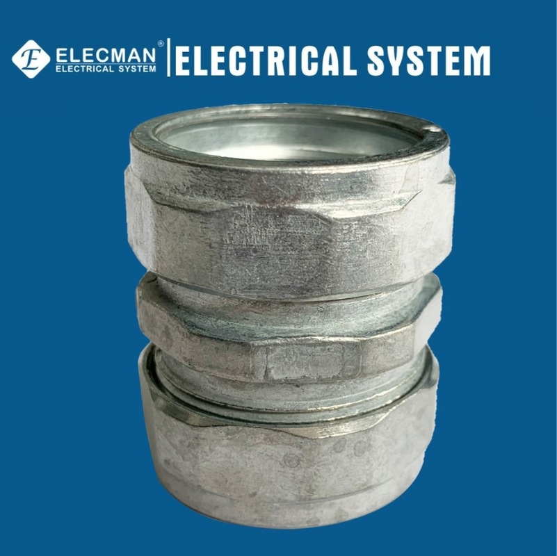 Zinc EMT Conduit Coupling Compression Type UL Listed Pipe Fittings