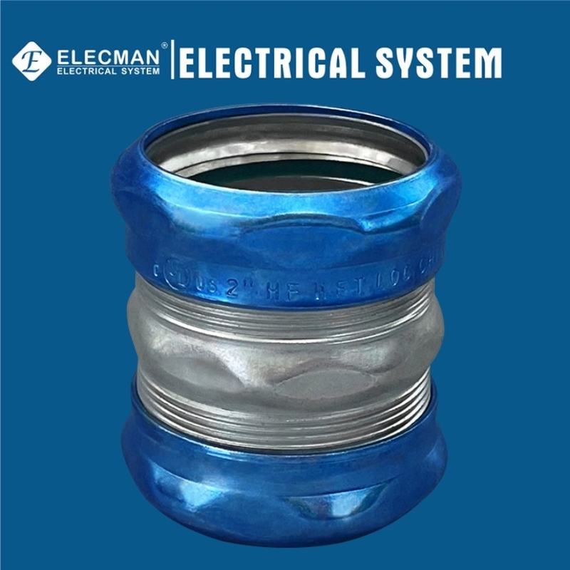 Raintight Galvanized Steel EMT Couplings Compression Type 2 Inch 1 Inch