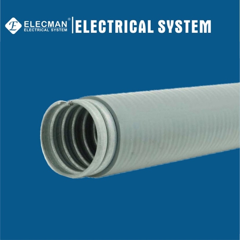 Grey Galvanized Steel Liquid Tight Flexible Metallic Tube 1/4 Inch - 4 Inch